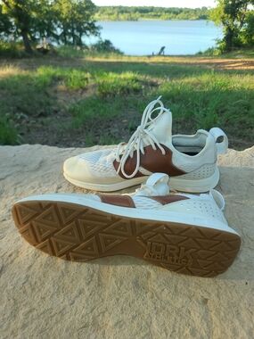 York Athletics The Frank Trainer Sneakers White And Brown Mens 9.5 Womens 11